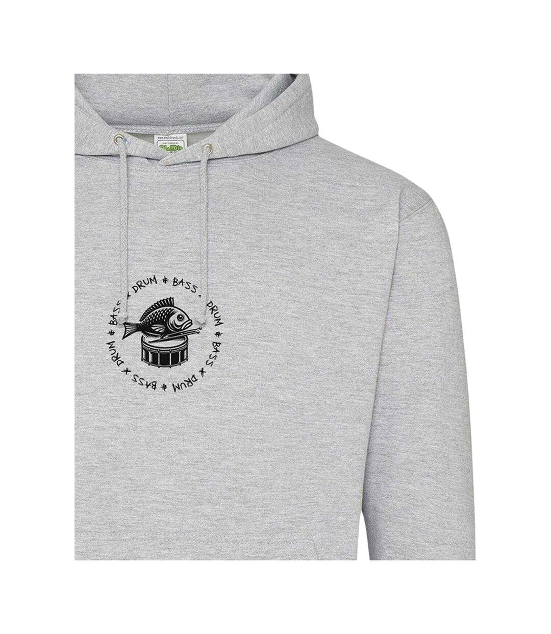 Sweat À Capuche Festival Bass Drum Homme Gris AWD-3