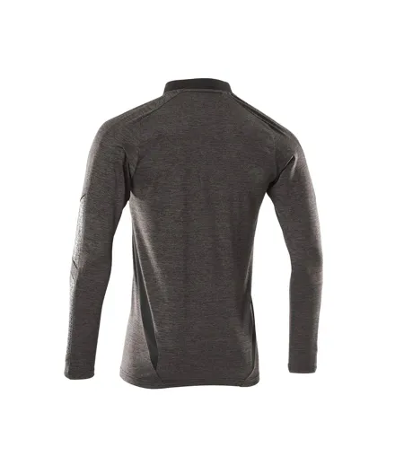 Polo Manches Longues Motif/style Tacheté Accelerate Homme Anthracite Foncé Noir Mascot