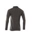 Polo Manches Longues Motif/style Tacheté Accelerate Homme Anthracite Foncé Noir Mascot-2