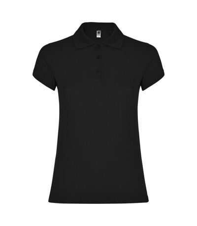 Roly Womens/Ladies Star Polo Shirt (Solid Black)
