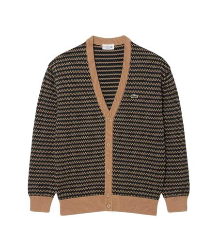 Homme Cardigan Jacquard Marron Lacoste