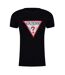 Womens/ladies Logo Cotton T-shirt Jet Black Guess-1