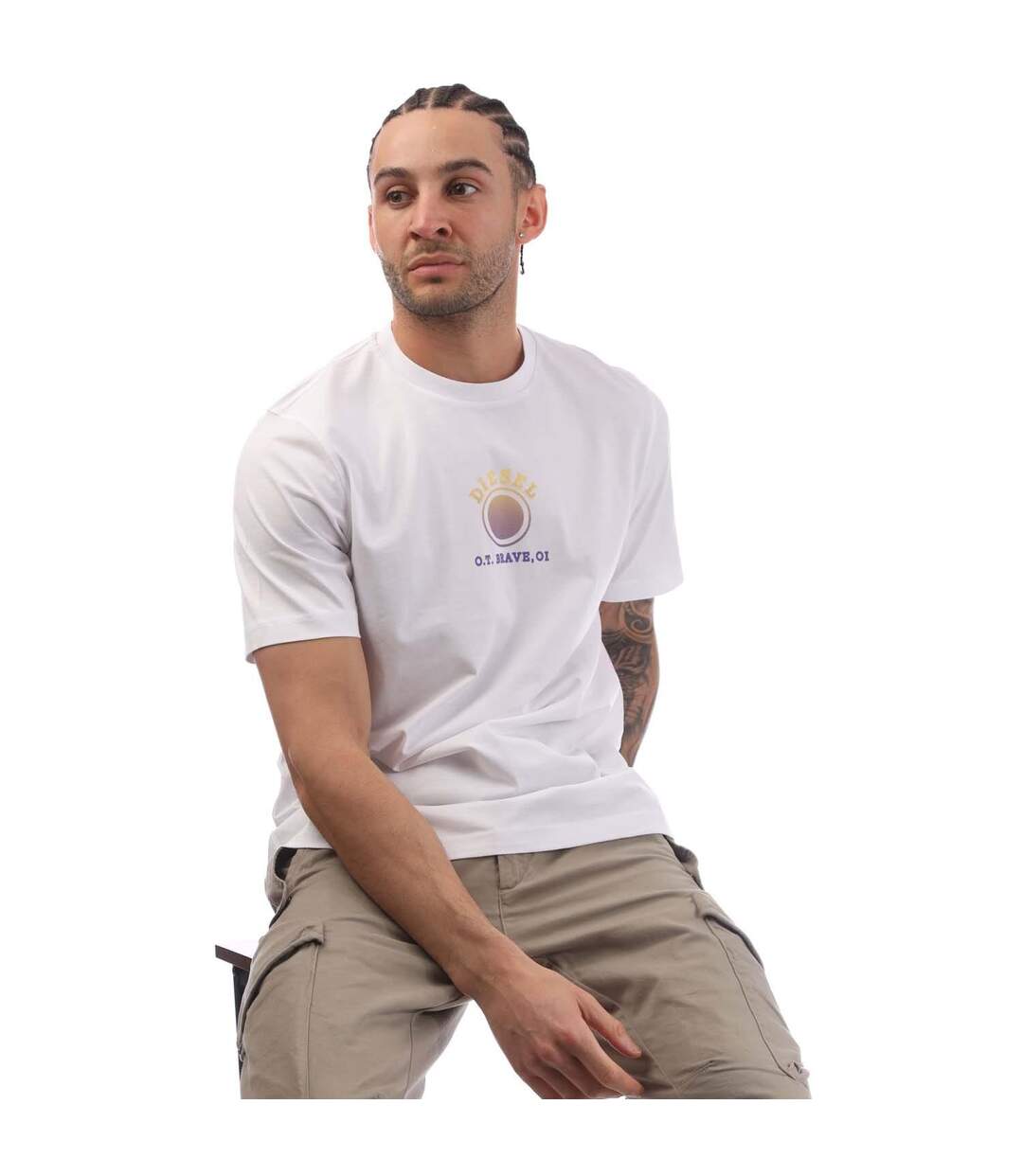 T-shirt T-just 5-1 Homme Blanc Diesel-1