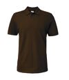 Gildan Softstyle Mens Short Sleeve Double Pique Polo Shirt (Dark Chocolate)