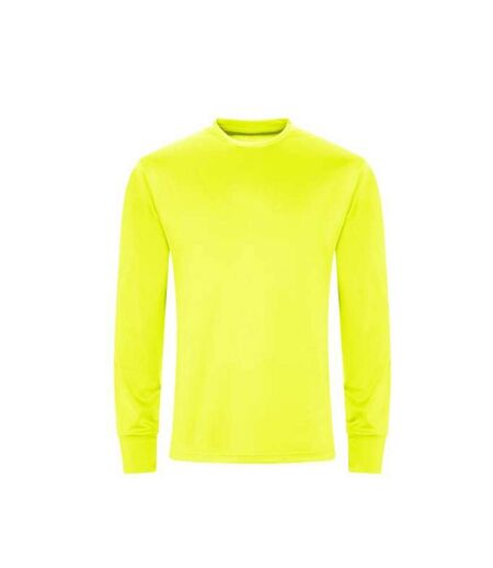 Unisex Adult Active Long-sleeved T-shirt Electric Yellow Just Cool