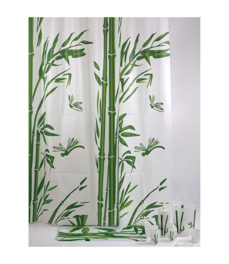 Rideau de douche bambou TEVA - 180 x 200 - Blanc