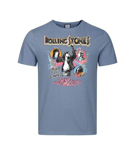 T-shirt Motif/style The Rolling Stones British Are Coming Adulte Bleu Amplified