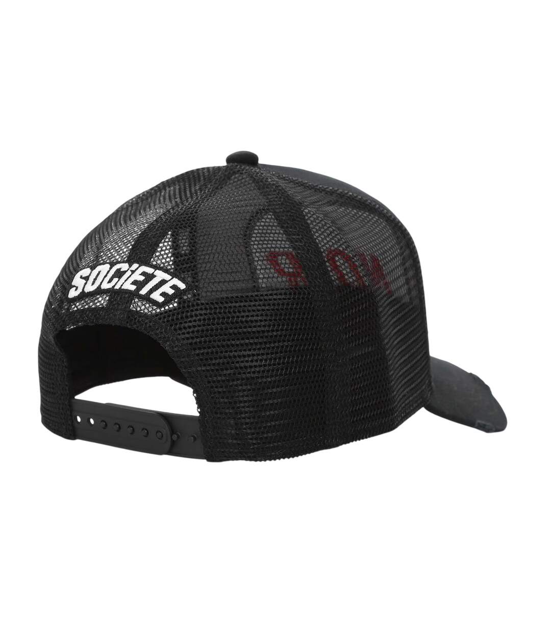 Casquette Trucker Motif/style Logo Homme Rouge Noir Societe Noir-2
