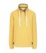 Womens/ladies Pique Button Neck Sweatshirt Lemon Lazy Jacks-2