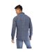 Mens Plaid Long-sleeved Shirt Blue Peter Werth-2