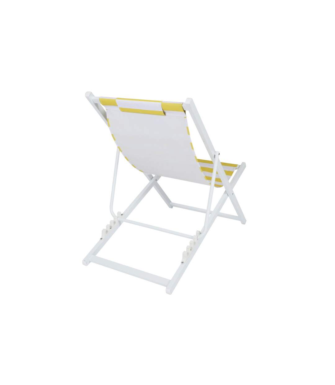 Lot de 4 Chiliennes en Métal Bain de Soleil 90cm Jaune