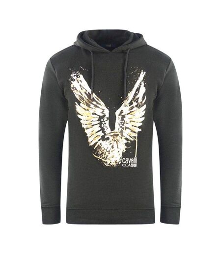Sweat À Capuche Motif Aigle Homme Noir Cavalli Class
