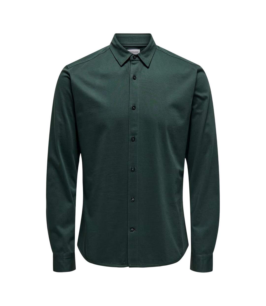 Chemise Manches Longues Homme Vert Foncé Only-2