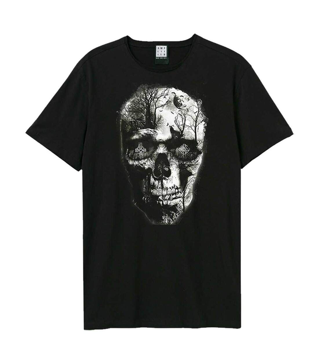 T-shirt Style Cimetière Shadows Adulte Noir Amplified-1