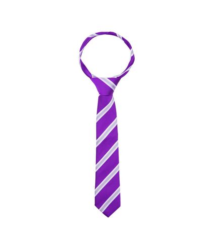 Supreme Products Unisex Adult Stripe Show Tie (Purple/Lilac) (One Size) - UTBZ4626