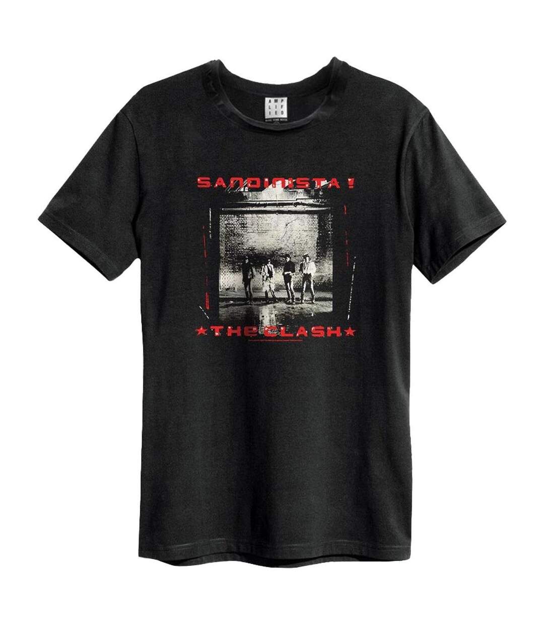 T-shirt Style The Clash Sandinista Adulte Noir Amplified-1