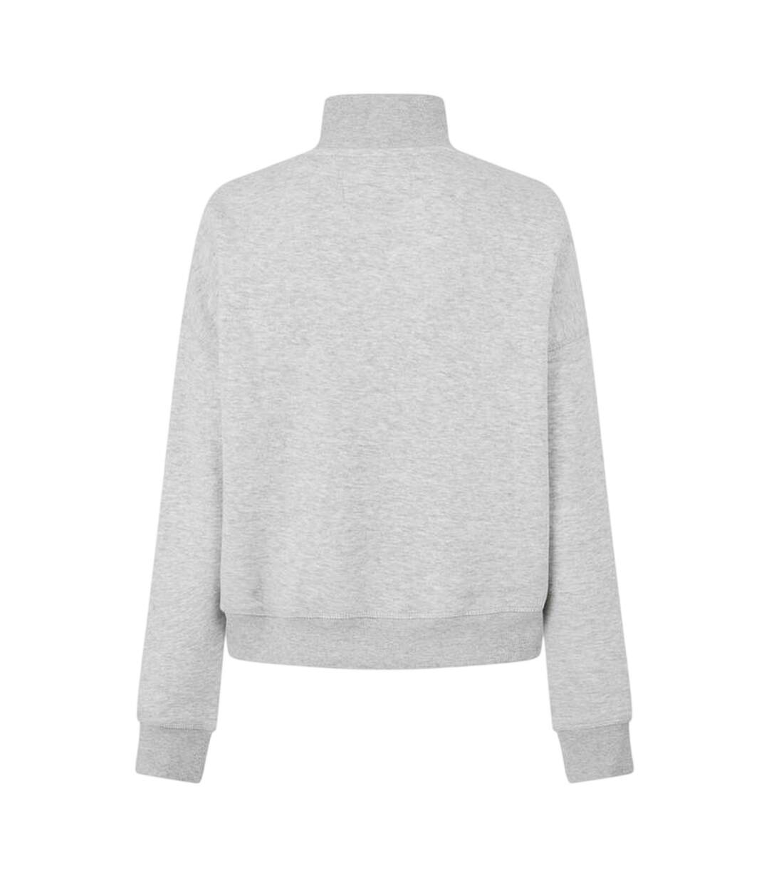 Womens/ladies Honeylane Half Zip Sweatshirt Grey Marl Jack Wills-3