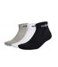 Lot de 3 paires de chaussettes blanches/noires/grises homme adidas ankle-1