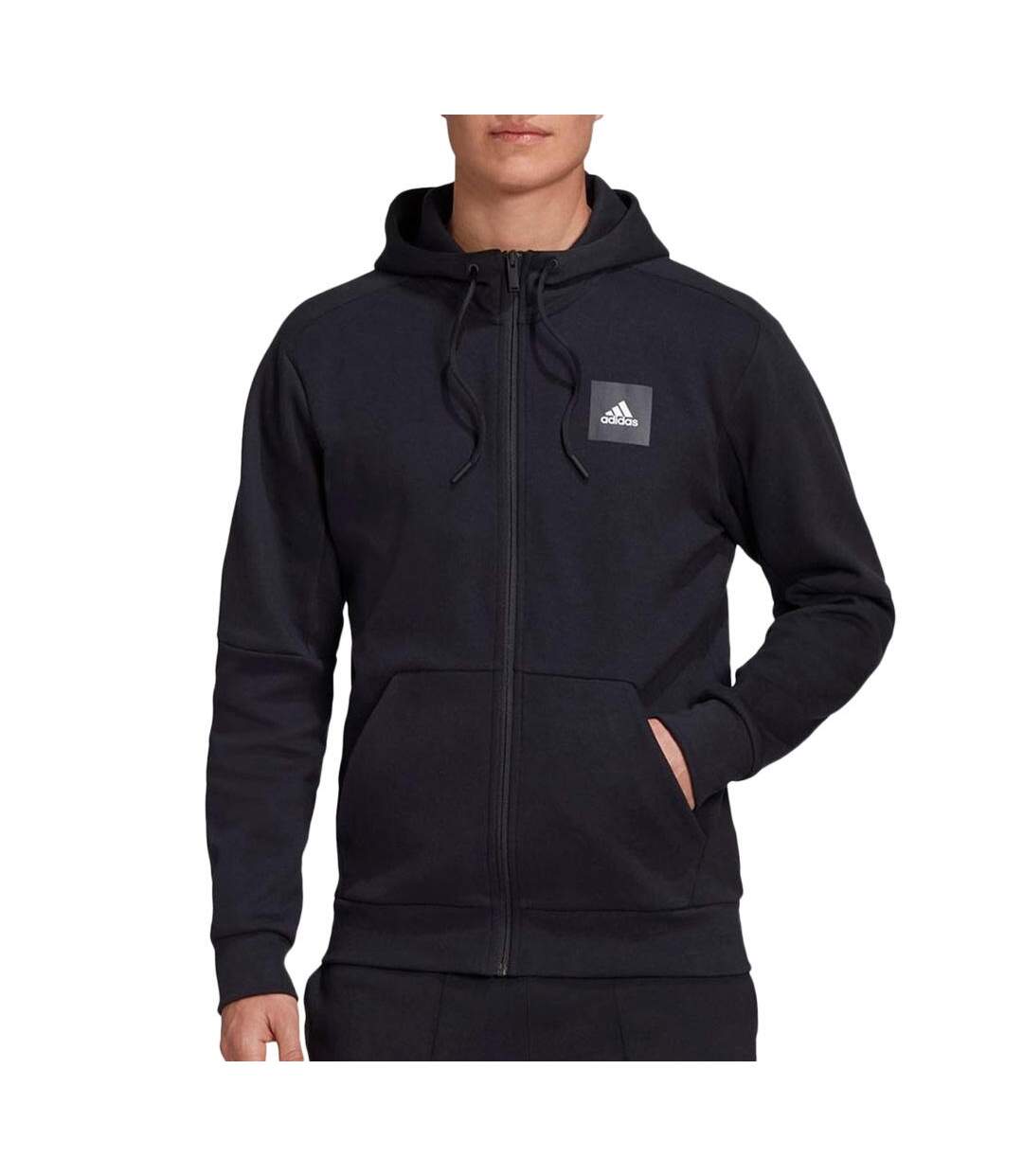 Veste zippée noire femme adidas mhs - s-1