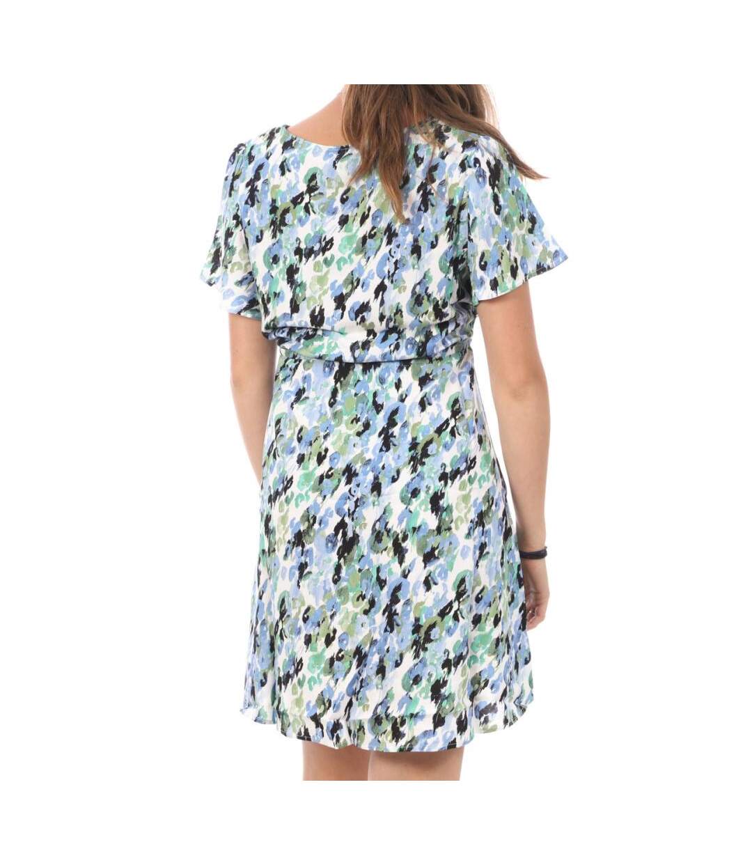 Robe Blanche/Bleu à Motifs Femme Vero Moda Easy - L-2