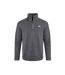 Mens errill textured eco friendly quarter zip fleece top frost grey Weird Fish