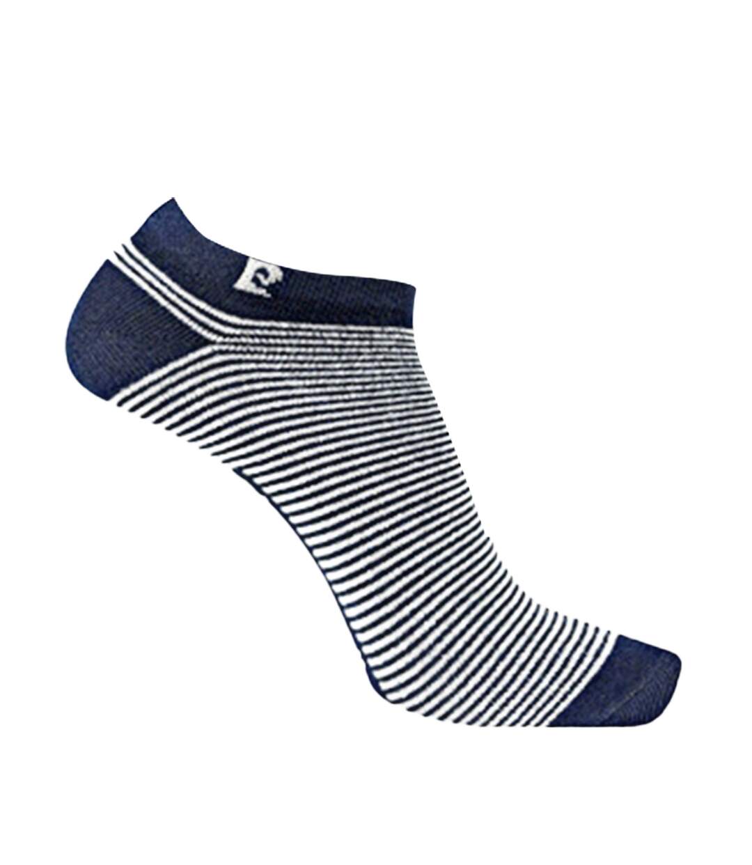 Lot de 10 Paires chaussettes tiges courtes rayées aléatoires PC0373 Pierrecardin