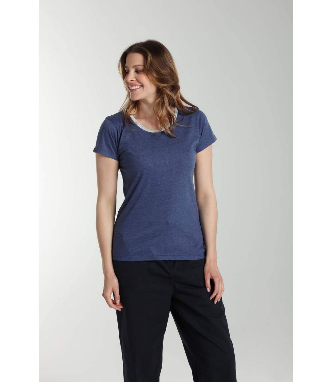 Tee shirt col rond lurex manches courtes femme Tee Summer Twilight  | Gerard Pasquier-3