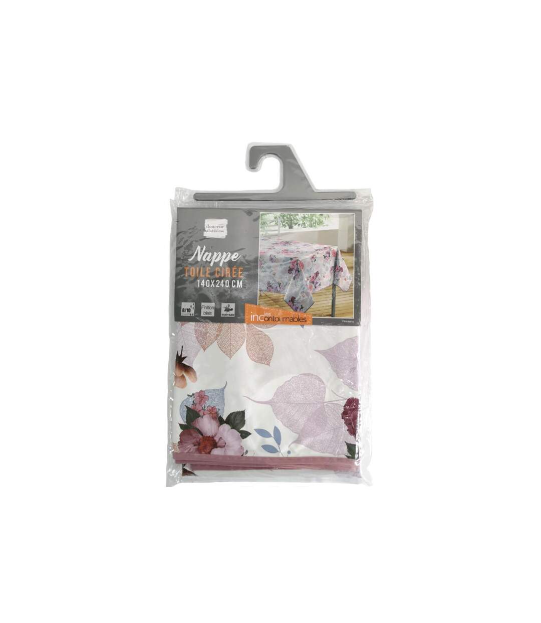 Nappe Toile Cirée Rossana 140x240cm Rose-2