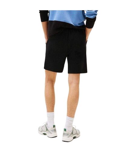 Mens Fleece Flag Logo Sweat Shorts Black Tommy Jeans