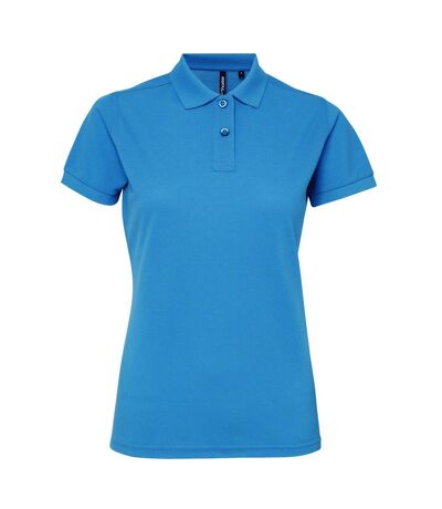 Asquith & Fox Womens/Ladies Short Sleeve Performance Blend Polo Shirt (Sapphire)