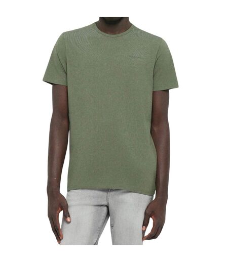 Mens Slim T-shirt Khaki Green Pepe Jeans