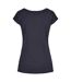 Build Your Brand Womens/Ladies Wide Neck T-Shirt (Navy) - UTRW8369-2