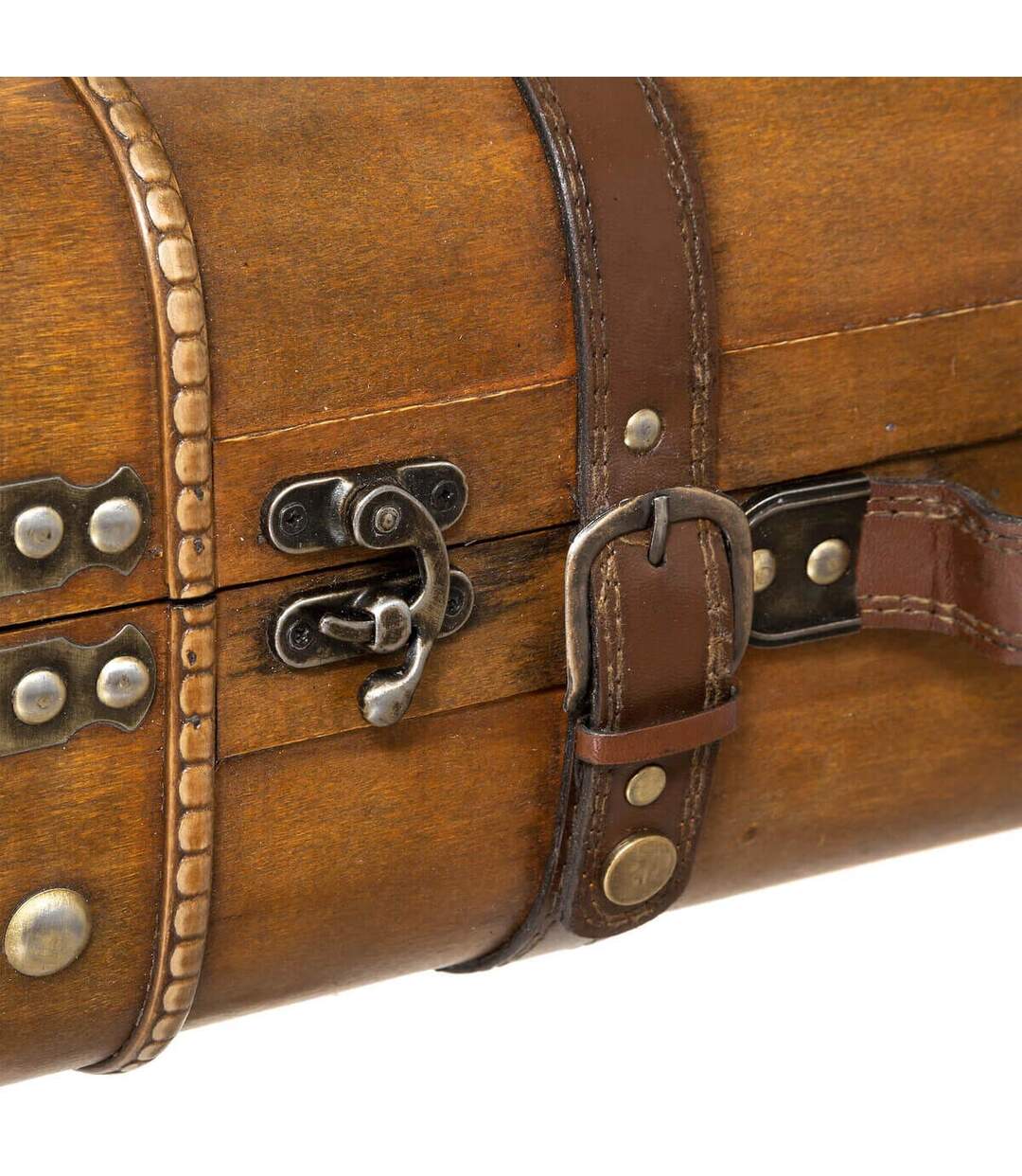 Lot de 2 Valises Déco Voyage 45cm Marron-4
