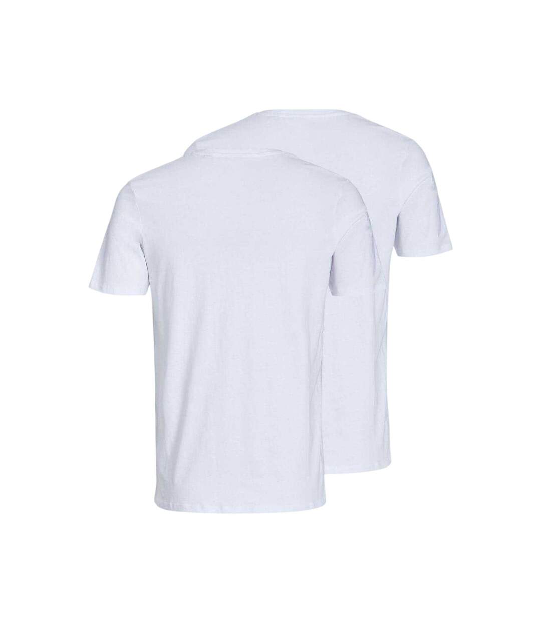 Pack Of 2  Mens V Neck Regular T-shirt  White Jack And Jones-3