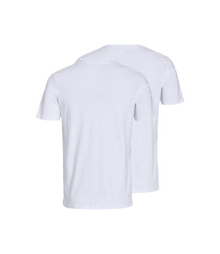 Pack Of 2  Mens V Neck Regular T-shirt  White Jack And Jones