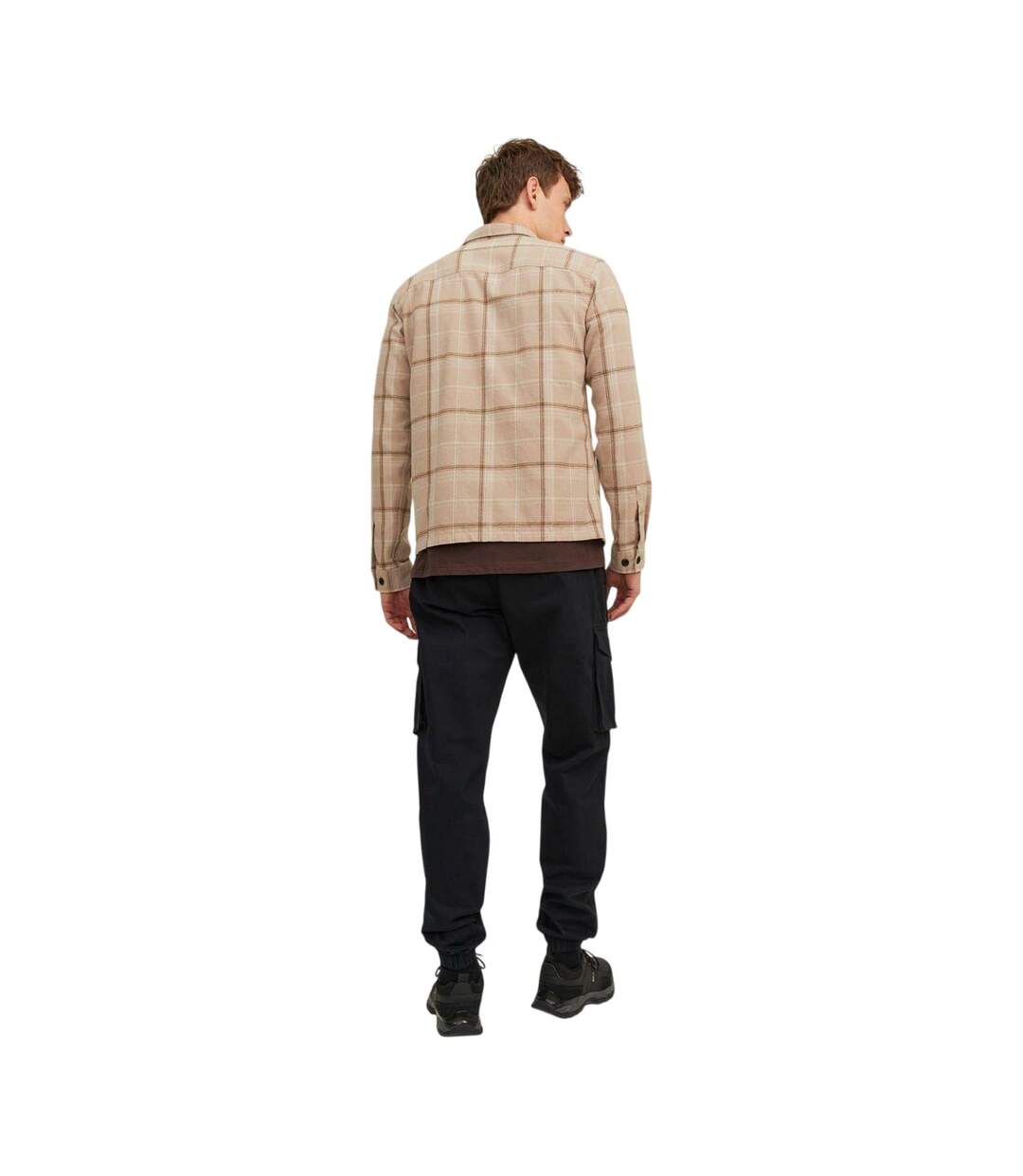 Mens Plain Cargo Trousers Black Jack And Jones-3