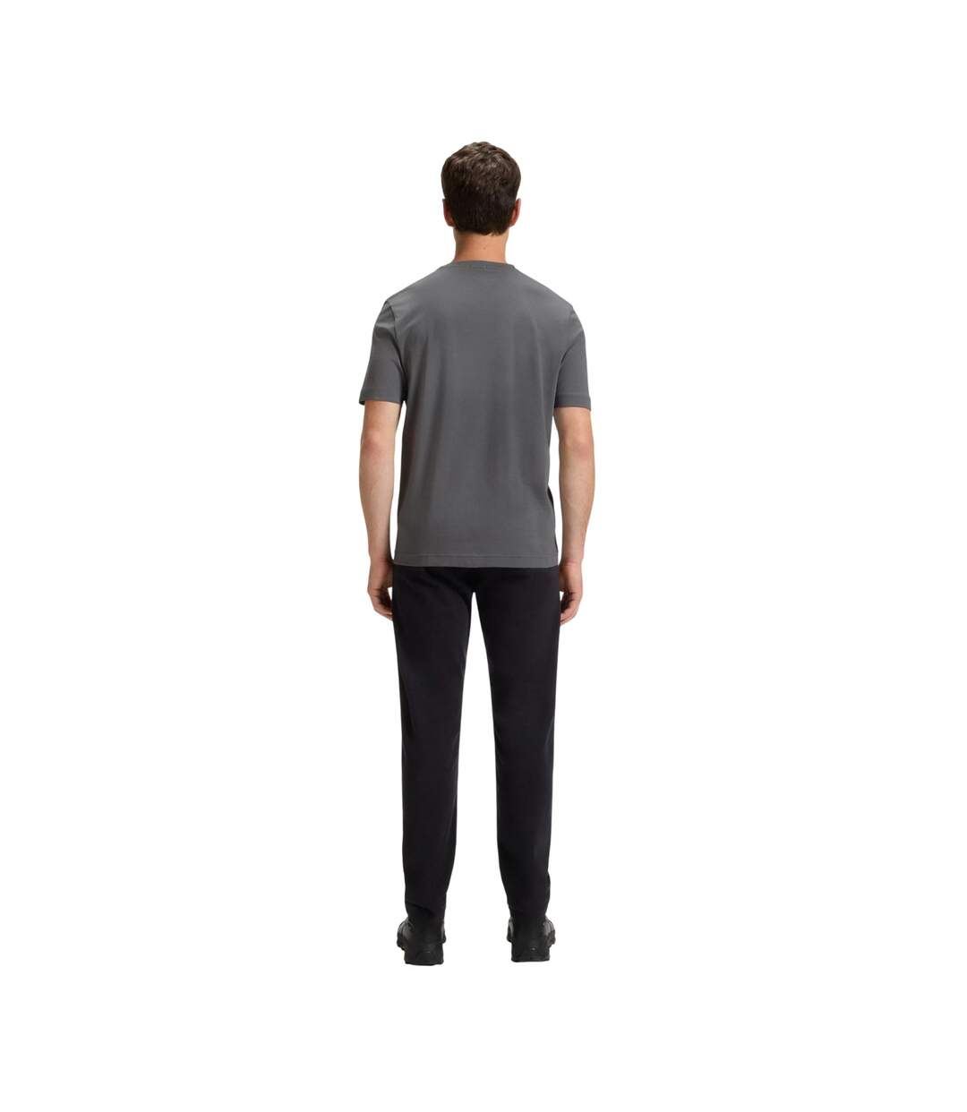 Mens Tchup Logo Oversized T-shirt Grey Boss-3