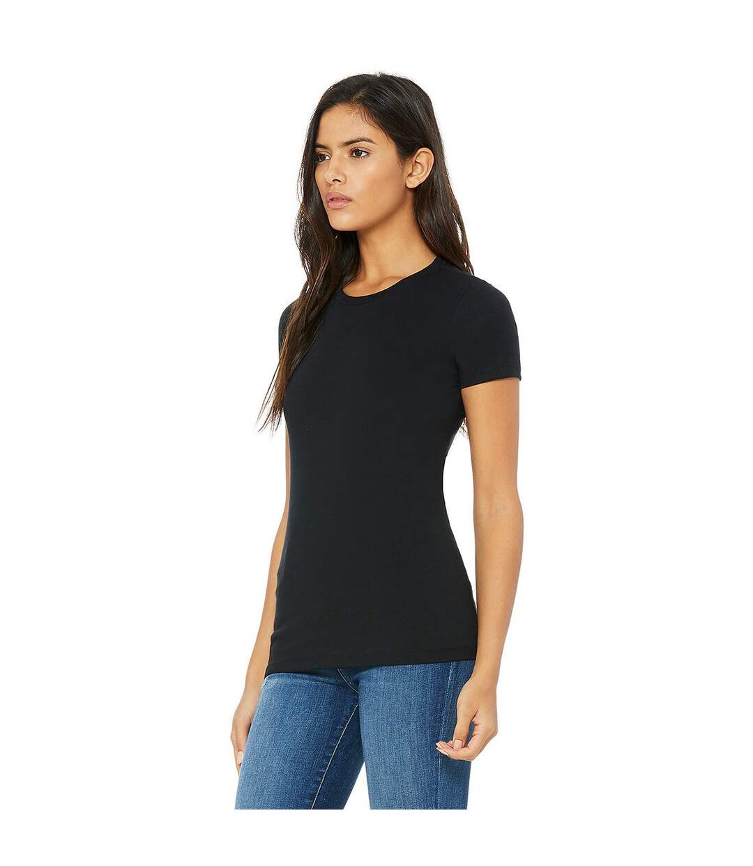 Womens/ladies the favourite t-shirt black Bella + Canvas