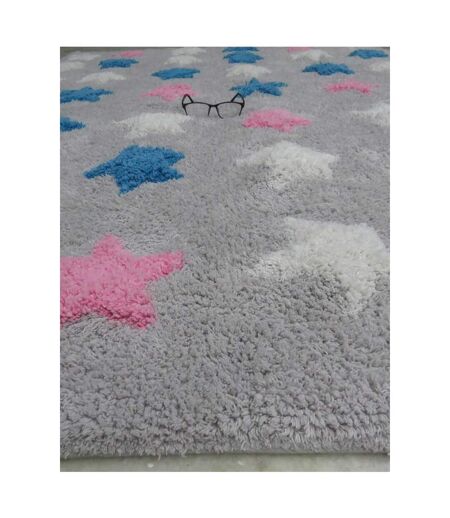 Tapis enfant fait main en coton ETOILE