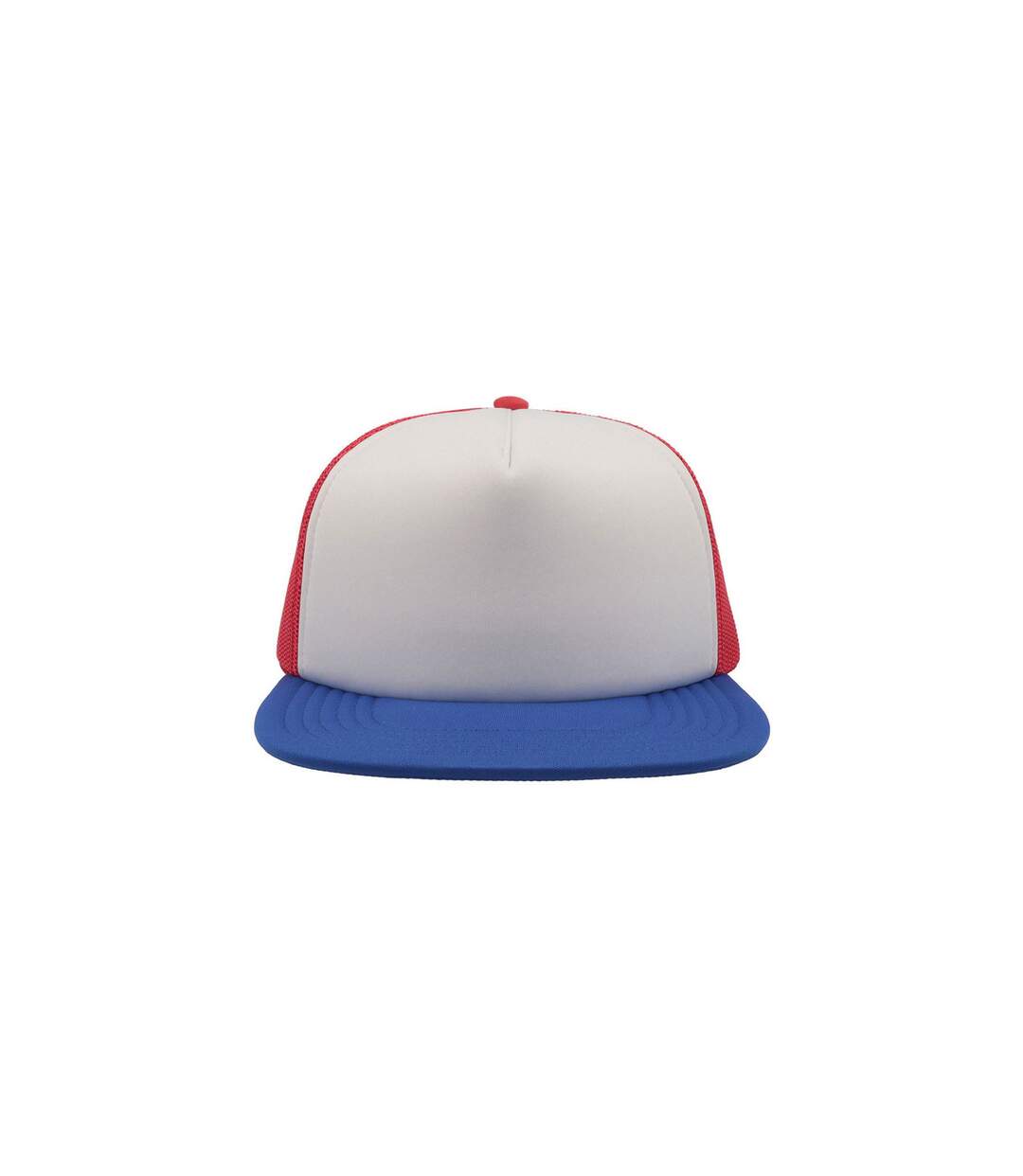 Casquette trucker snap 90s adulte blanc / rouge / bleu roi Atlantis-3