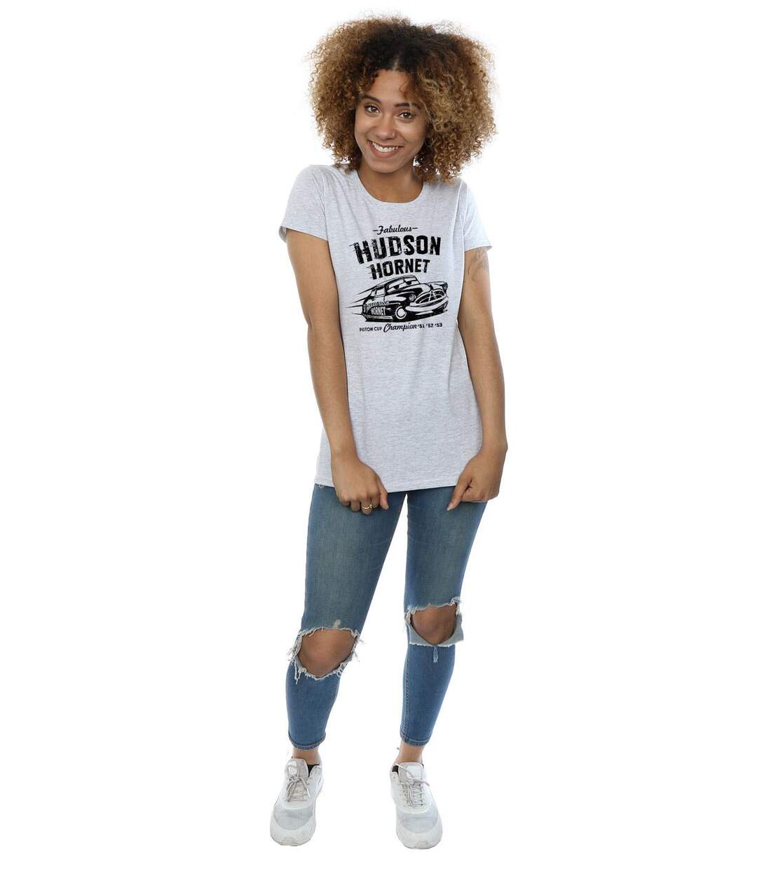 Disney - T-shirt CARS HUDSON HORNET - Femme (Gris chiné) - UTBI13665-4