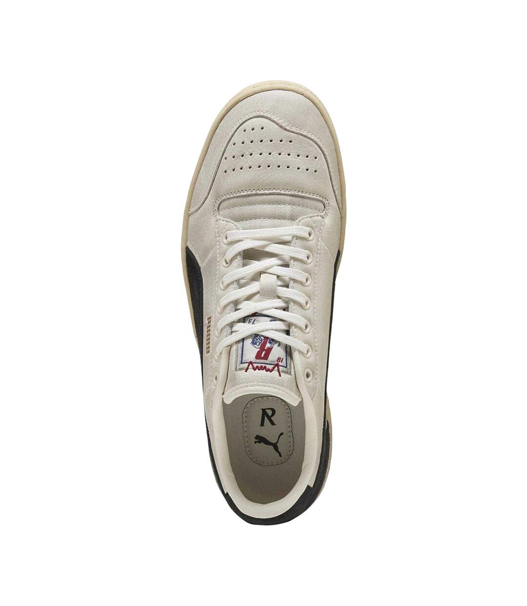 Mens Majesty Suede Low Cut Trainers Warm White Puma-4