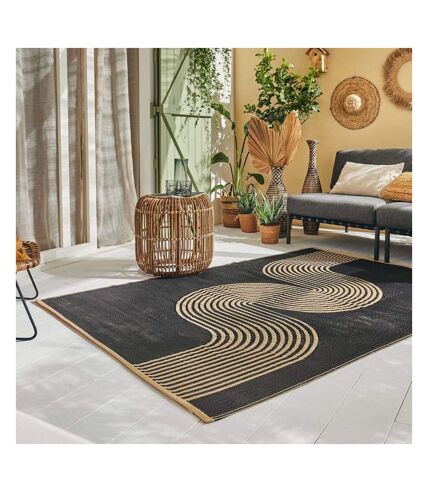 Tapis extérieur en polypropylène Capri 1743 noir 120 x 160 cm