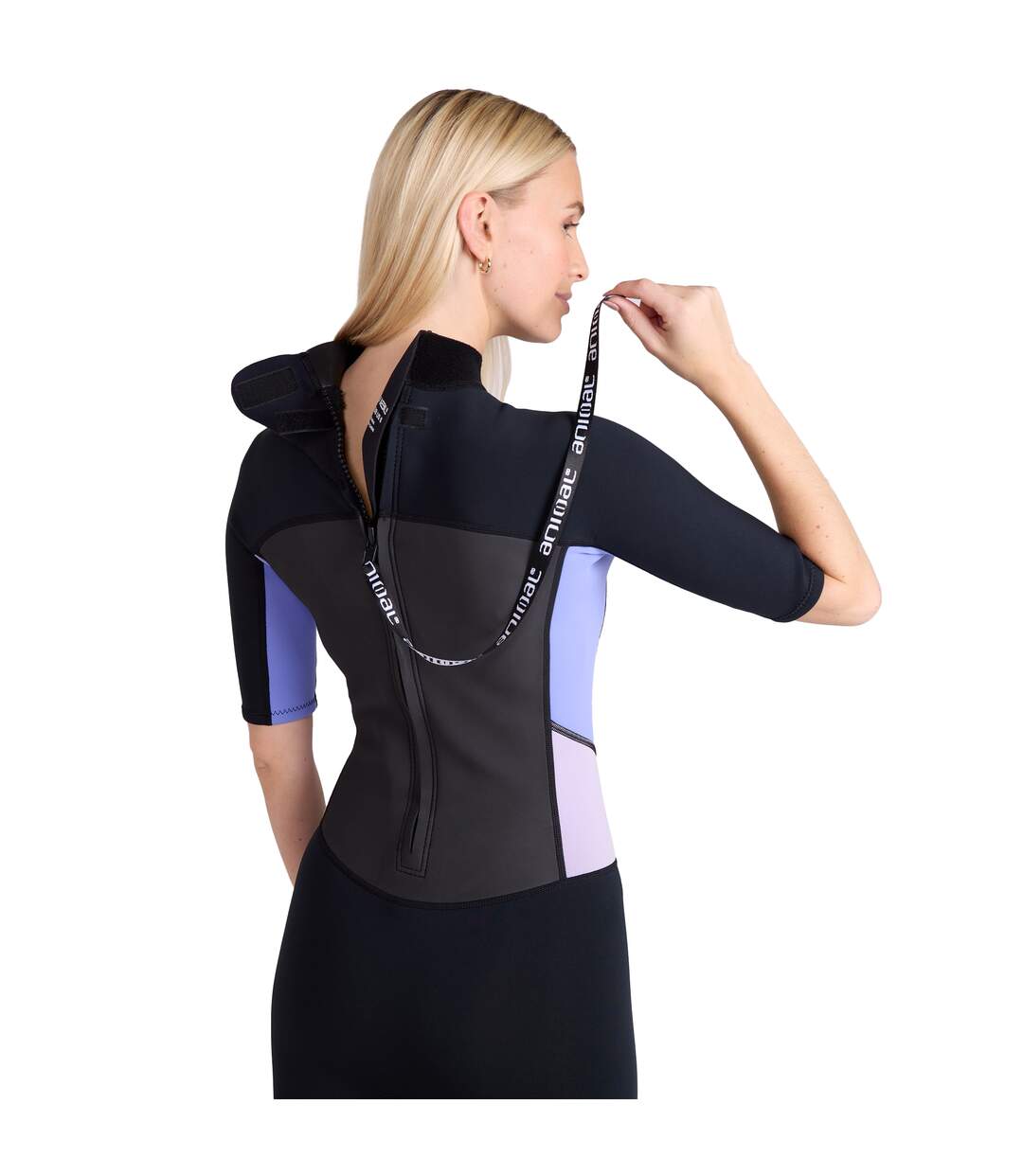 Womens/ladies nixie wetsuit lilac Animal-3