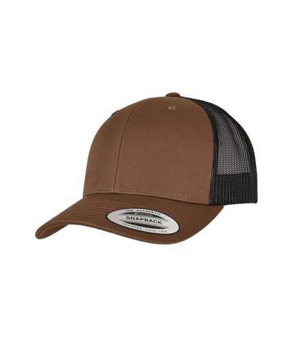 Flexfit Unisex Adult Retro Two Tone Trucker Cap (Coyote Brown/Black) - UTRW8984