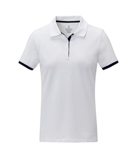 Elevate Womens/Ladies Morgan Short-Sleeved Polo Shirt (White)