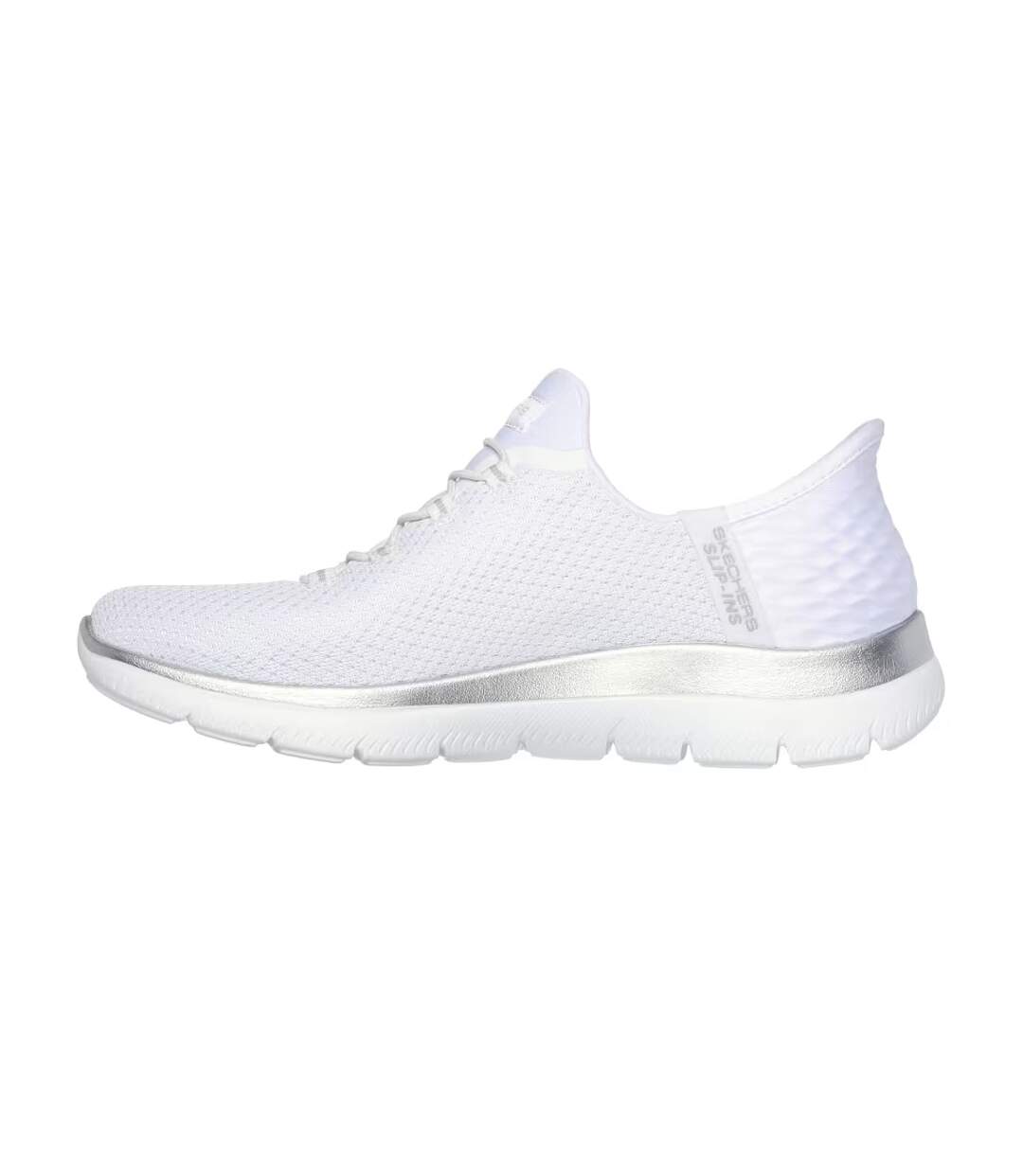Womens/ladies Summits Diamond Dream Trainers White Silver Skechers-2