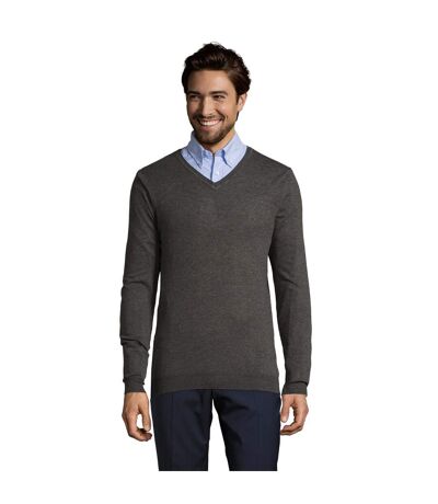 SOLS Mens Glory V Neck Sweater (Charcoal Marl) - UTPC2829