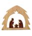 Crèche Sapin en Bois Ajourée 37cm Marron & Naturel-1