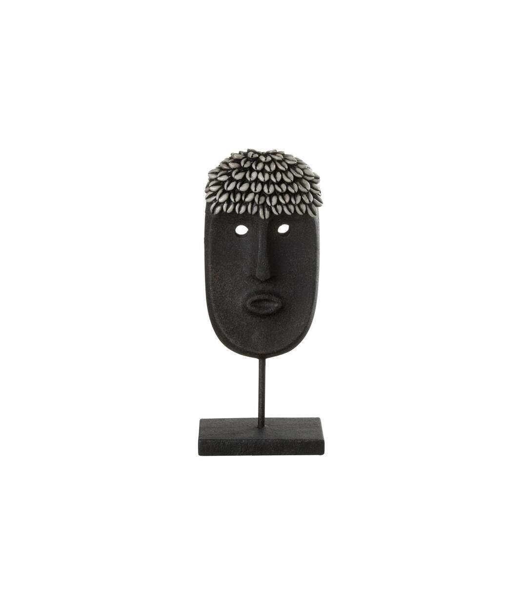 Statue Déco Masque Ethnique 34cm Noir-1